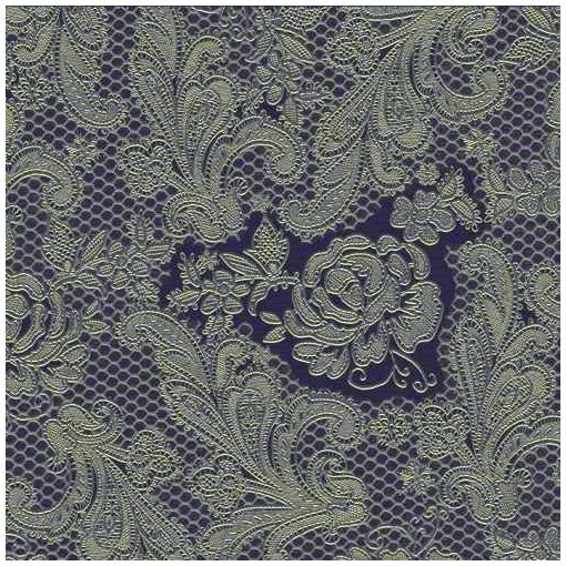 Lace Embossed purple dombornyomott papírszalvéta 33x33cm, 15db-os