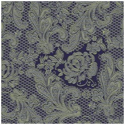 Lace Embossed purple dombornyomott papírszalvéta 33x33cm, 15db-os