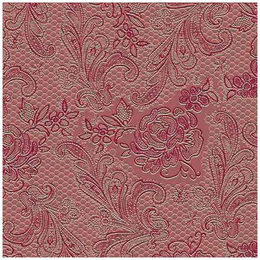 Lace Embossed pink dombornyomott papírszalvéta 25x25cm, 15db-os