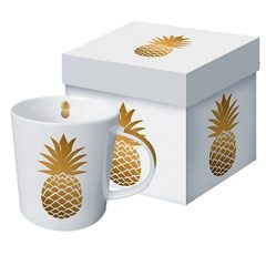 Porcelánbögre 0,35l dobozban, Golden Pineapple