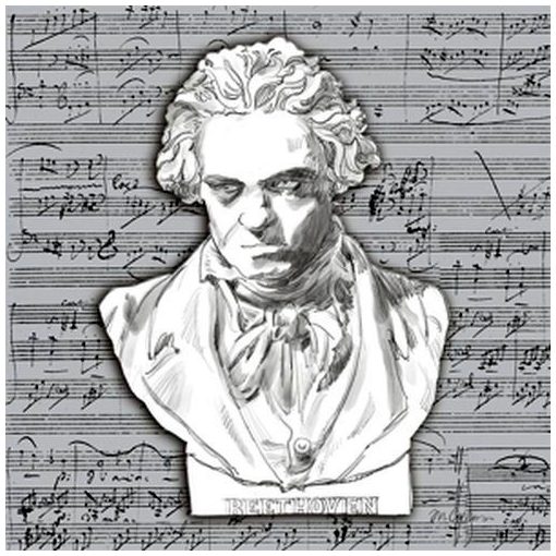 Beethoven papírszalvéta 33x33cm, 20db-os