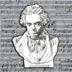 Beethoven papírszalvéta 25x25cm, 20db-os