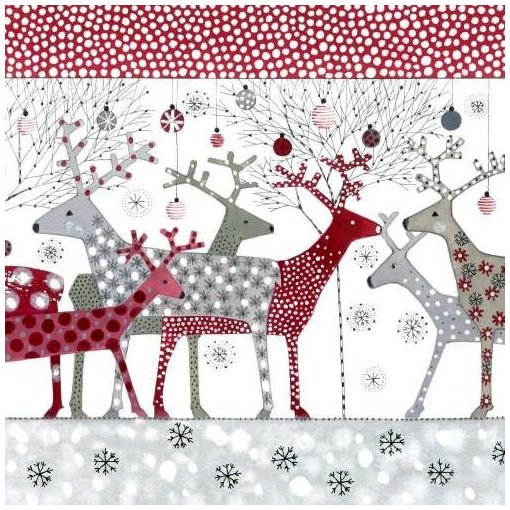 Scandic Christmas papírszalvéta 33x33cm, 20db-os