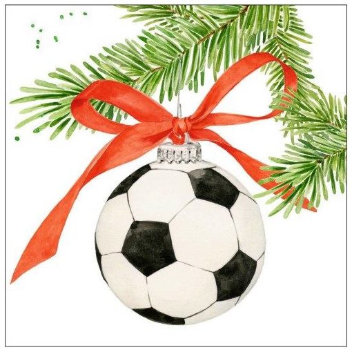 Football Ornament papírszalvéta 33x33cm, 20db-os