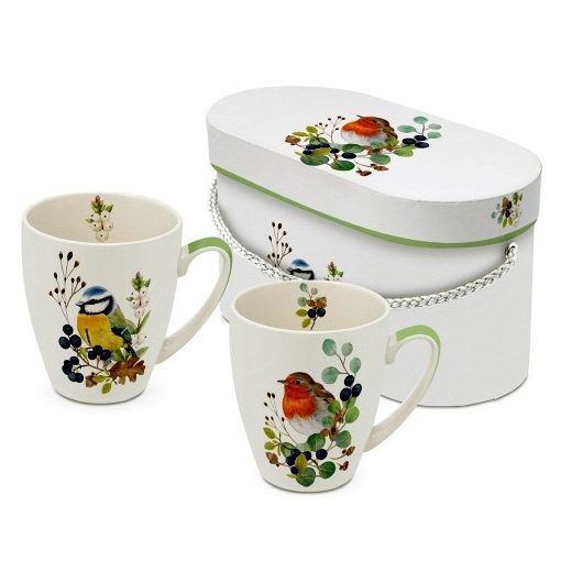 Porcelánbögre 0,35l dobozban,2db-os, Deux Oiseaux