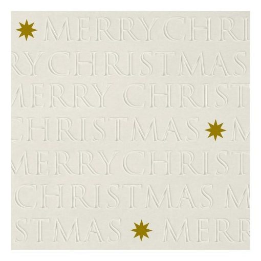 Christmas letters off white papírszalvéta 33x33cm, 20 db-os