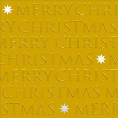   PPD Christmas letters gold dombornyomott papírszalvéta 33x33cm, 20db-os