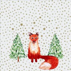 PPD Snowflakes & Fox papírszalvéta 33x33cm, 20db-os