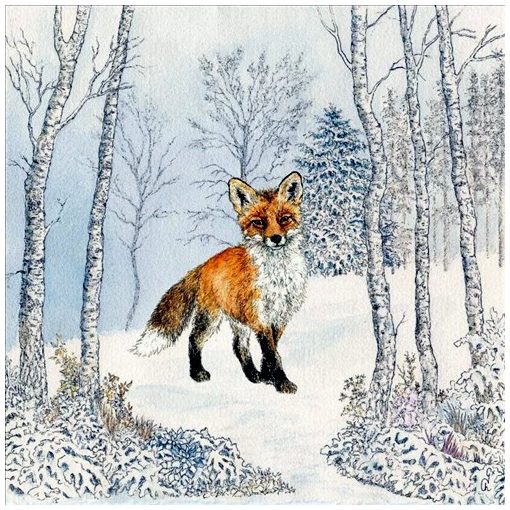 PPD Renard Hiver papírszalvéta 33x33cm, 20db-os