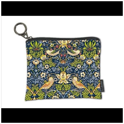 Fridolin Mini pénztárca, polyester, 12x1,5x10cm, William Morris:Strawberry Thief