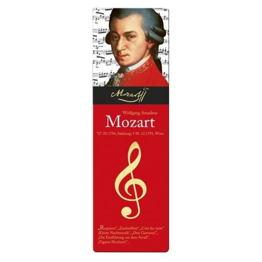 Könyvjelző 5x16cm, Mozart