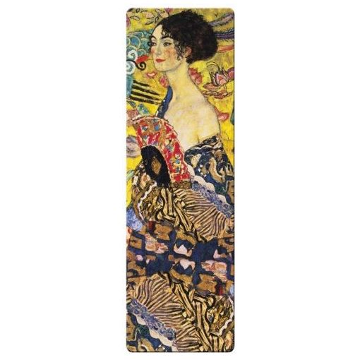 Könyvjelző 5x16cm, Klimt: Hölgy legyezővel