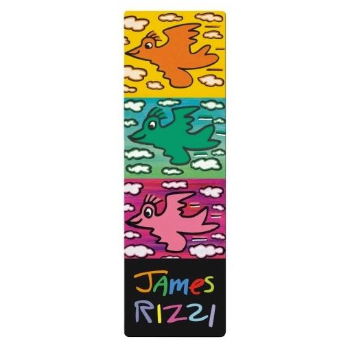 Könyvjelző 5x16cm, James Rizzi: Birds