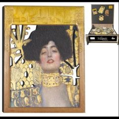 Hűtőmágnes (MDF lap)4,5x5,7cm, Klimt: Judith