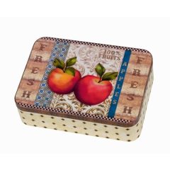 Konyhai fémdoboz 142x101x31mm, Apples