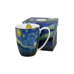 Porcelánbögre 380ml, dobozban, Van Gogh: Csillagos éj