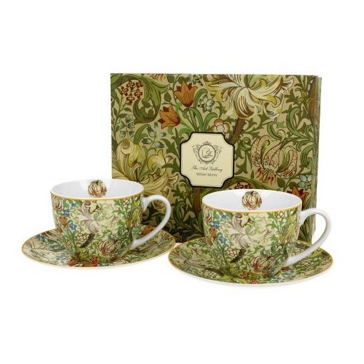 Duo Gift Porceláncsésze+alj, 250ml, 2 személyes, dobozban, William Morris:Golden Lilly