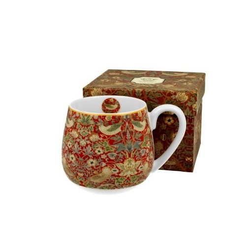 Duo Gift Porcelánbögre 400 ml dobozban, William Morris:Strawberry Thief Red