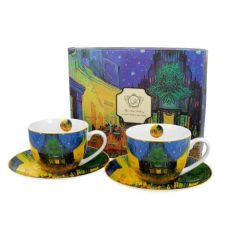   Duo Gift Porceláncsésze+alj 280ml, 2 személyes, dobozban, Van Gogh: Kávéház éjjel