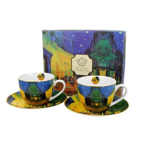 Duo Gift Porceláncsésze+alj 280ml, 2 személyes, dobozban, Van Gogh: Kávéház éjjel