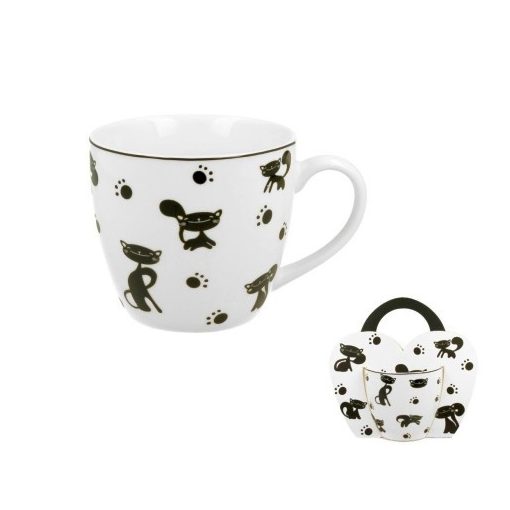 Duo Gift Porcelánbögre 460ml, díszcsomagolásban, Koty Czarne