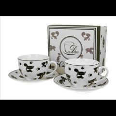   Duo Gift Porceláncsésze+alj, 250ml, 2 személyes, dobozban, Koty Czarne