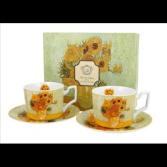   Duo Gift Porceláncsésze+alj, 270ml, 2 személyes, dobozban, Van Gogh:Napraforgók