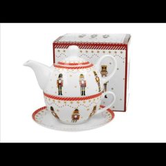   Duo Gift Porcelán egyszemélyes teázós szett 300ml, dobozban, Christmas Nutcracker