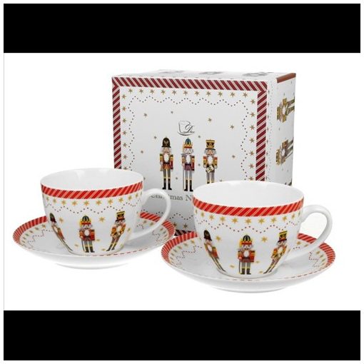 Duo Gift Porceláncsésze+alj, 270ml, 2 személyes, dobozban, Christmas Nutcracker