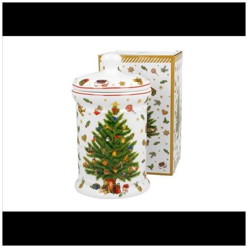 Duo Gift Porcelán keksztároló 11x19cm, 800ml, dobozban, Christmas Tree