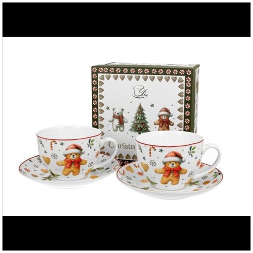 Duo Gift Porceláncsésze+alj, 270ml, 2 személyes, dobozban, Christmas Cuties