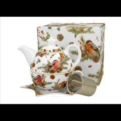   Duo Gift Porcelán egyszemélyes teázós szett 300ml, dobozban, Christmas Birds