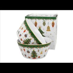   Duo Gift Porcelántál szett 2db-os, 14cm, 700ml, Around Christmas Tree