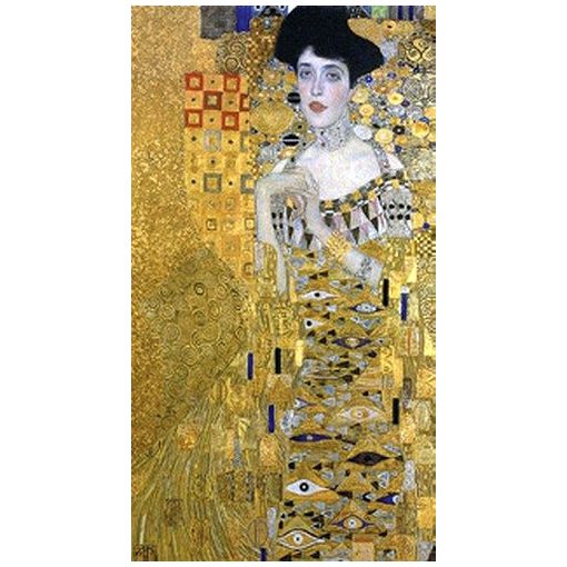 Jegyzettömb 85x153mm, metál, 144 vonalas oldal, KLIMT: Adele