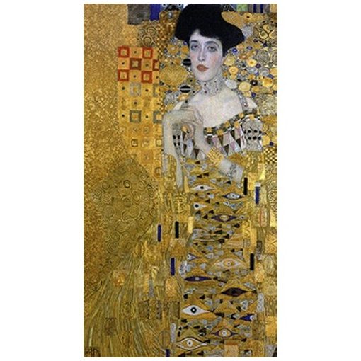 Jegyzettömb 85x153mm, metál, 144 vonalas oldal, KLIMT: Adele