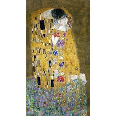   Jegyzettömb 85x153mm, metál, 144 vonalas oldal, KLIMT: The Kiss