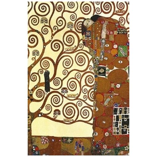 Jegyzettömb 110x165mm, 144 vonalas oldal, Klimt: Életfa/Várakozás/Beteljesülés