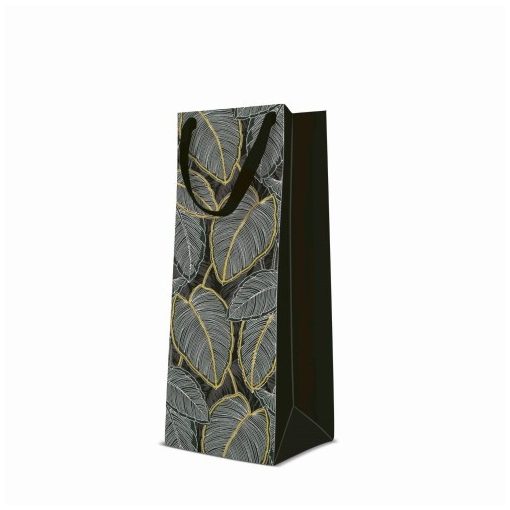 Jungle Leaves papír ajándéktáska premium italos 12x37x10cm