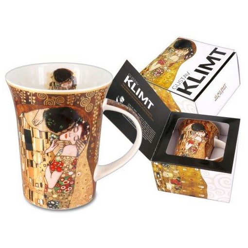 Porcelánbögre Klimt dobozban, 350ml, Klimt: The kiss