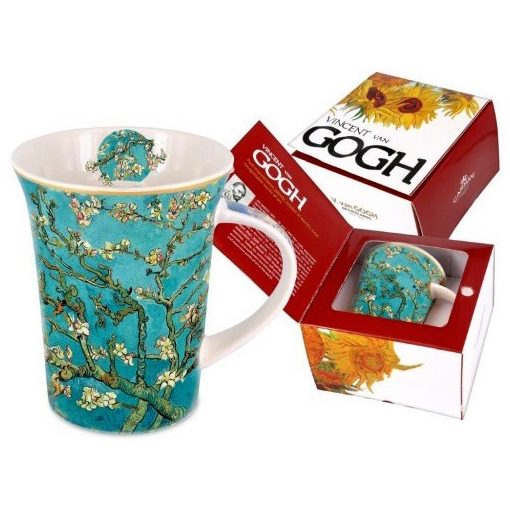 Porcelánbögre Van Gogh dobozban, 350ml, Van Gogh: Mandulavirágzás