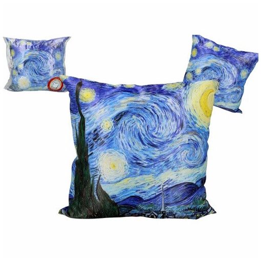 Párna 45x45cm, polyester, Van Gogh: Csillagos éj