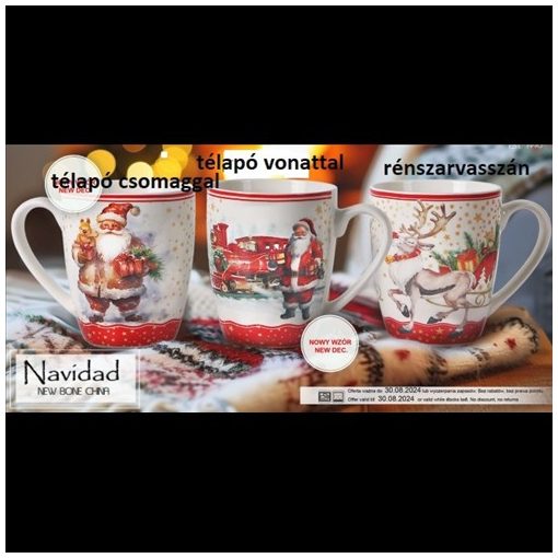 Navidad porcelánbögre 360ml