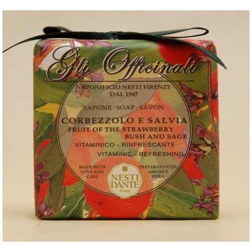 Gli Officinali, fruit of the strawberry bush and sage szappan 200g