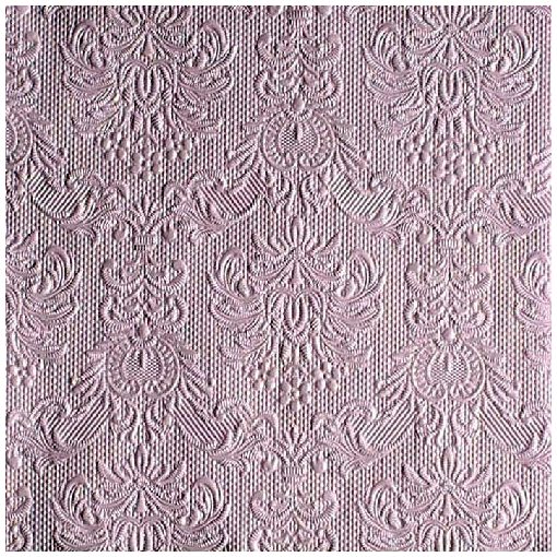 Elegance Lilac pearl dombornyomott papírszalvéta 40x40cm, 15db-os