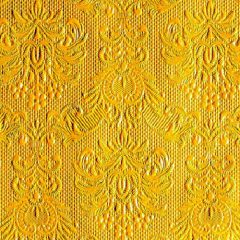   Elegance yellow dombornyomott papírszalvéta 25x25cm, 15db-os