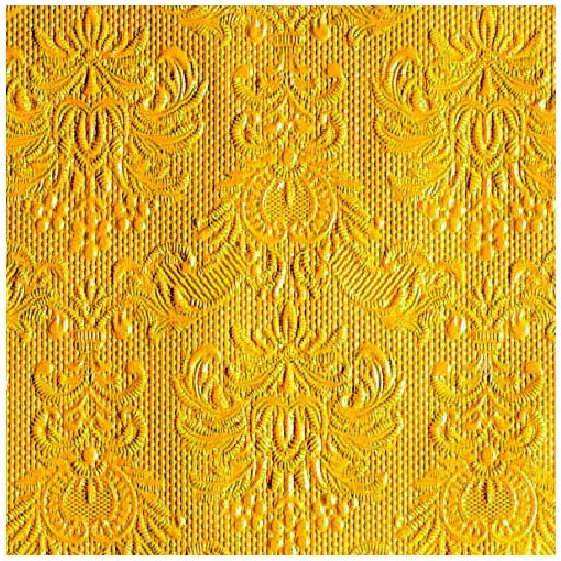 Elegance yellow dombornyomott papírszalvéta 25x25cm, 15db-os