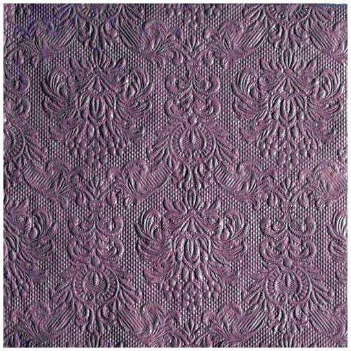 Elegance Violet dombornyomott papírszalvéta 33x33cm, 15db-os