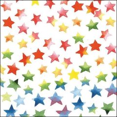 Colorful Stars mix papírszalvéta 33x33cm, 20db-os