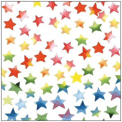 Colorful Stars mix papírszalvéta 33x33cm, 20db-os