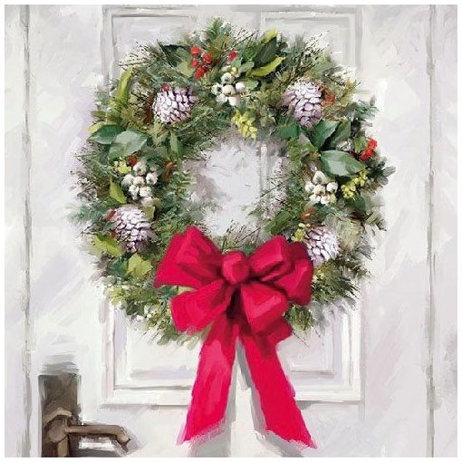 White Wreath papírszalvéta 33x33cm, 20db-os